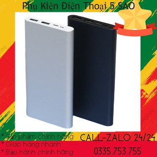 Sạc dự phòng, pin sạc dự phòng Xiaomi-Gen 2 10000Mah 2 cổng sạc có đèn báo, BH 12 tháng, thiết kế nguyên khối