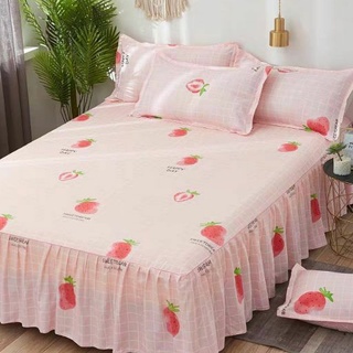 Ga trải giường buông rủ + cặp gối xinh đẹp