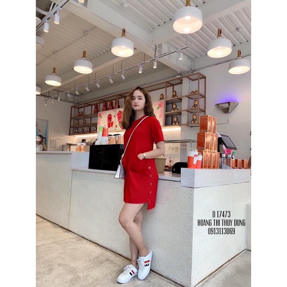 Váy Sườn Cúc 2 Túi Hot Hit( Ảnh Thật)_Xưởng May Quang Anh