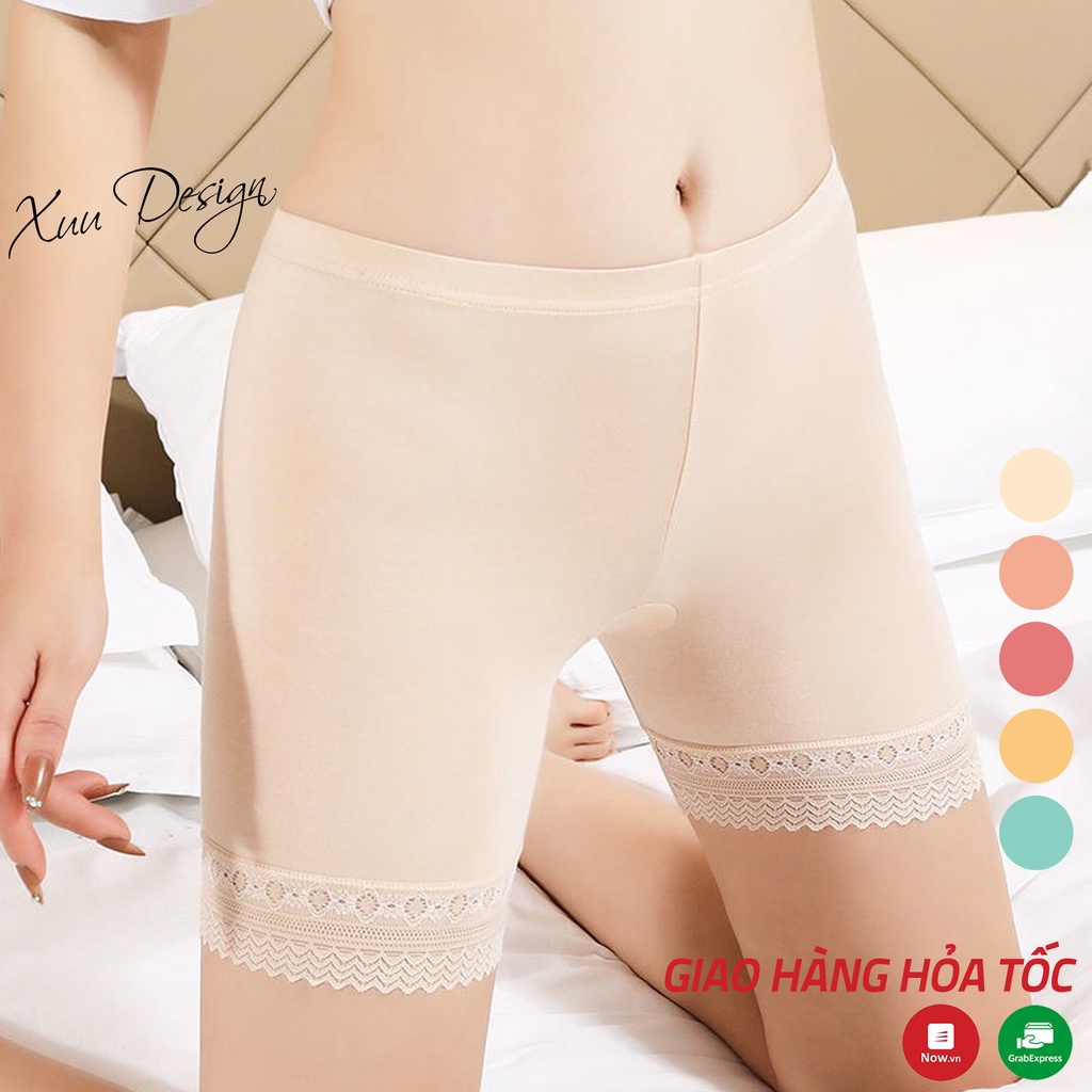 Quần váy nữ Xuu vải cotton co dãn đa chiều viền ren mềm mại kháng khuẩn- QV08