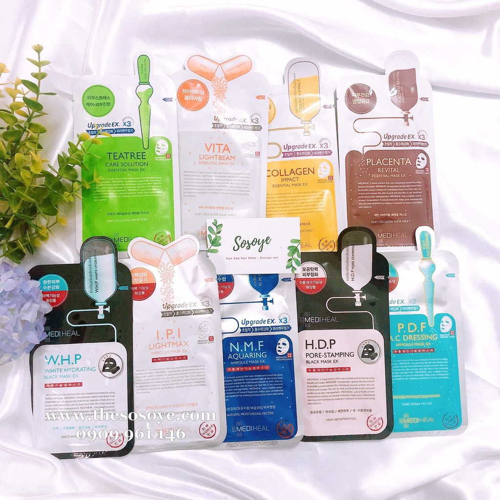 Mặt Nạ Dưỡng Sáng Mờ Thâm Cấp Ẩm Phục Hồi Da Mediheal Các Loại