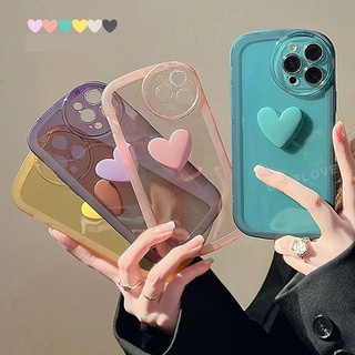 Ốp Điện Thoại Silicon Trong Suốt Họa Tiết Trái Tim 3D Cho iPhone 7 8 Plus X XR XS Max SE 2020 2022 11 12 13 Pro Max