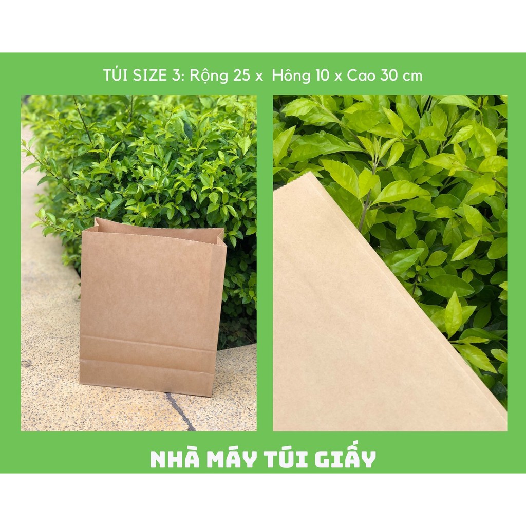 10 Chiếc Túi giấy Nhật SIZE 3 KT:25x10x30cm KHÔNG quai- Giấy mịn đẹp KHÔNG MÙI