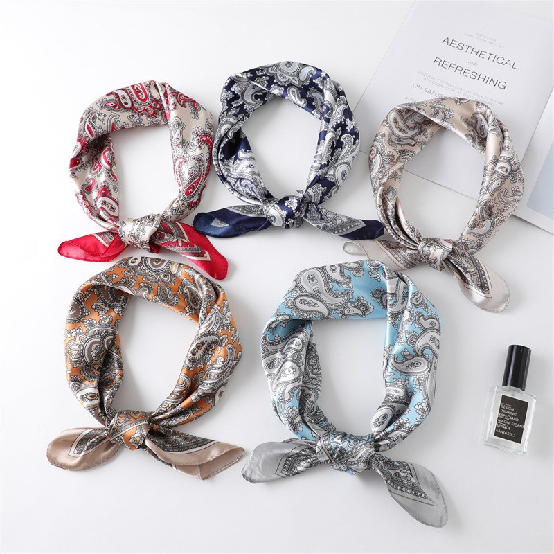 Mới Khăn Quàng Cổ Bằng Lụa Satin In Họa Tiết Da Báo Thời Trang Cho Nữ