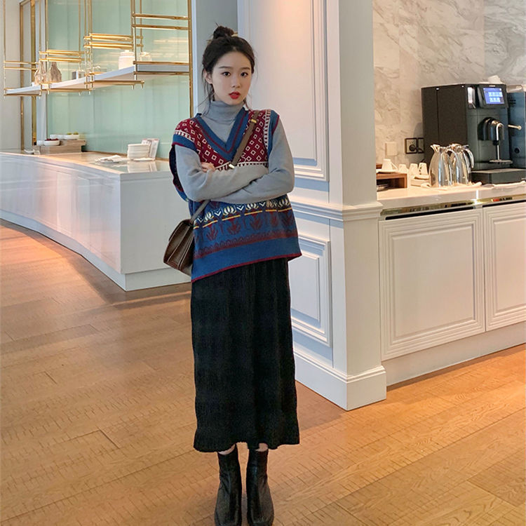 Áo Khoác Gile Len Dệt Kim Không Tay Cổ Chữ V Phong Cách Cổ Điển Cho Nữ | BigBuy360 - bigbuy360.vn