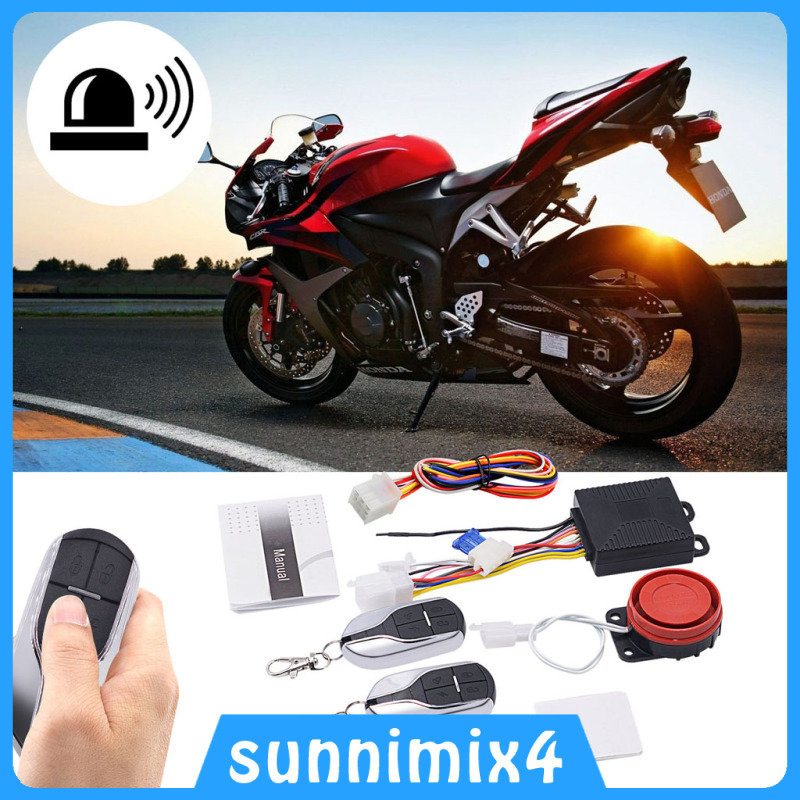 [H₂Sports&Fitness]Key Remote Control Anti-theft Security Alarm System for 12V-24V Motorcycle