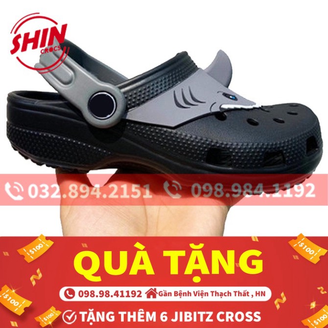 dép cross trẻ emFREESHIPdép cross cho bé họa tiết bé cá mập MAITHNS12 tặng thêm 6jibitz cross LỜI HƯA CỦA CROSS_VIỆT