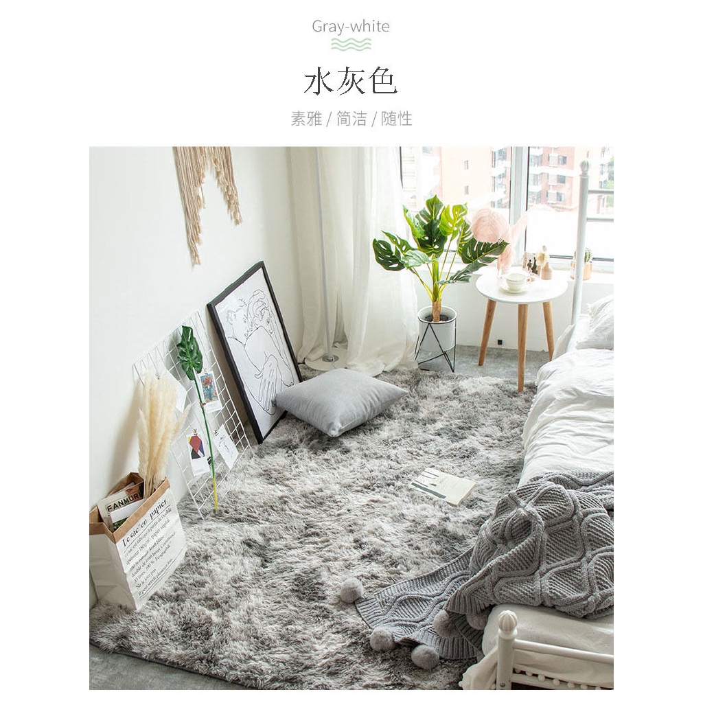 Thảm lót sàn hình chữ nhật chất liệu mềm thoải mái phong cách Bắc Âu trang trí cho phòng ngủ/phòng khách