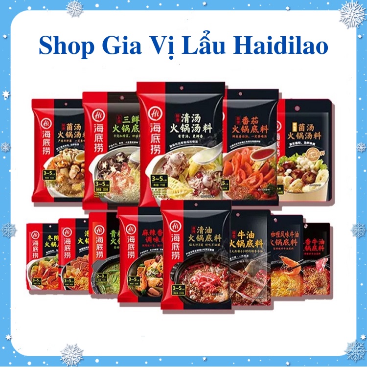 Gia Vị Lẩu Haidilao Thượng Hạng - Có Nhiều Vị Khác Nhau Cho Bạn Lựa Chọn