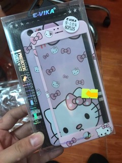 Combo ốp dẻo + kính cường lực Hello Kitty