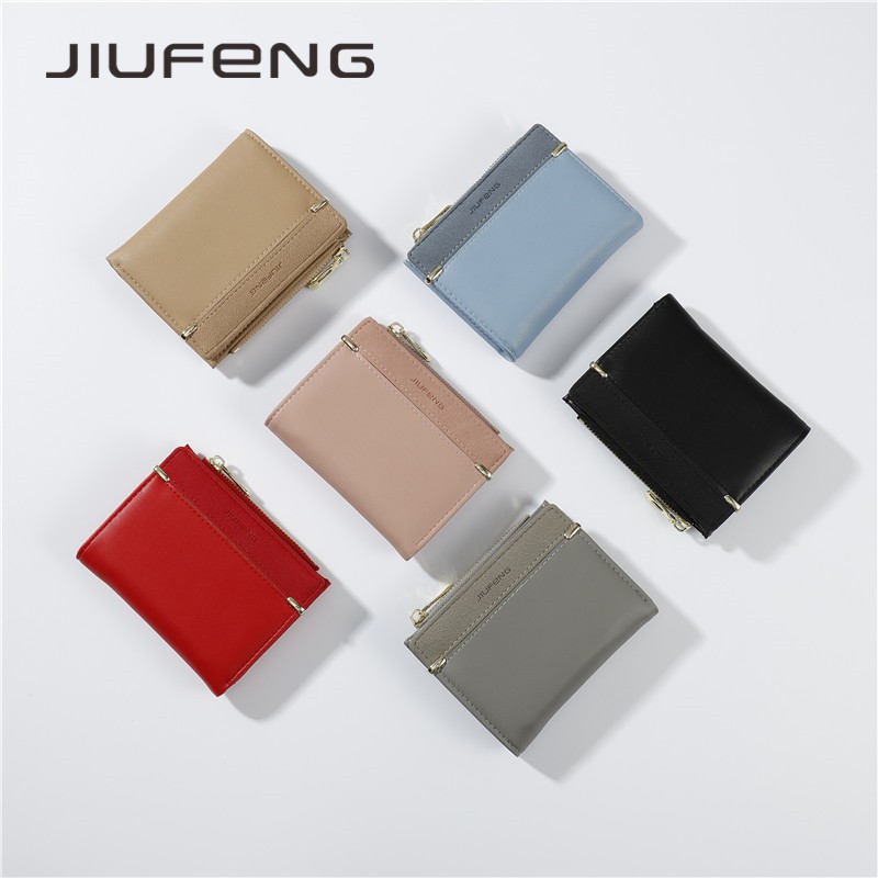 JIUFENG Ví da PU màu nhám thời thượng cho nữ | BigBuy360 - bigbuy360.vn