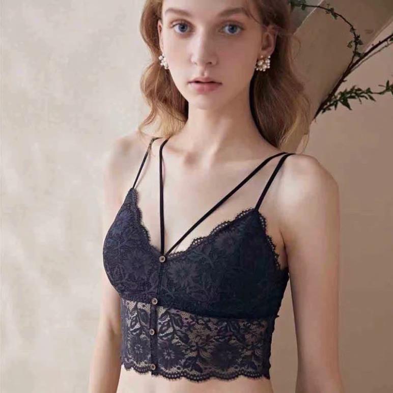 [Hàng Thiết Kế] Áo Bra Ren Hoa Khuy Trước Sexy - LADY