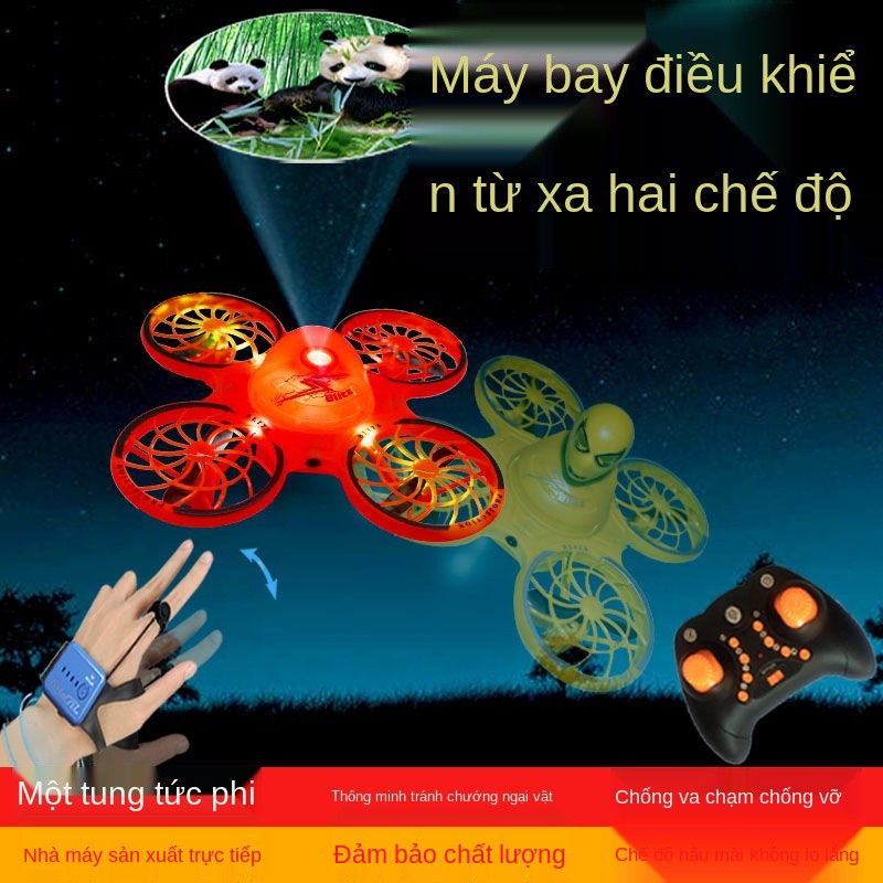 ▥✑Máy bay điều khiển từ xa Douyin hệ thống treo thông minh Đĩa bốn trục không người lái cảm ứng bằng tay Đồ chơi trẻ