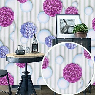 10m Decal dán tường tú cầu hoa có keo sẵn - khổ rộng 0.45m