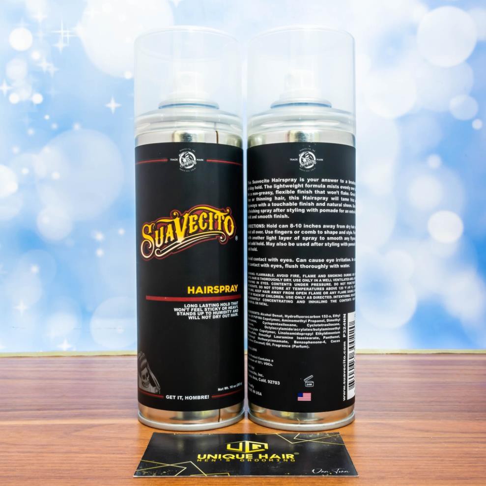 Xịt gôm tạo kiểu Suavecito Spray - 283gr - Chính hãng USA