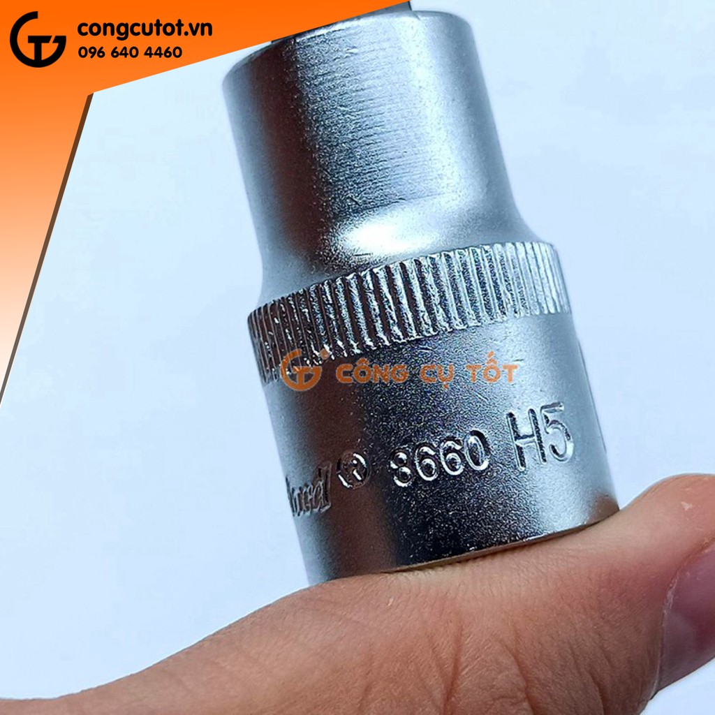 Đầu tuýp kèm mũi vít lục giác ngắn Standard
