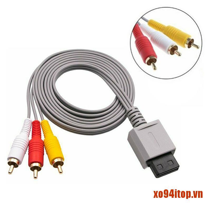 XOTOP Audio Video AV Composite 3 Component RCA Cable Cord Plug For Nintendo Wi