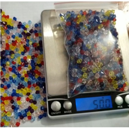 Gói 10-25-50gam hạt chóp nón nhiều màu 4x5mm