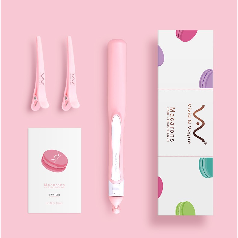 Máy Duỗi Tóc Mini Điều Chỉnh Nhiệt VIVID&VOGUE Máy Uốn Duỗi Tóc 2in1 Chuẩn Salon