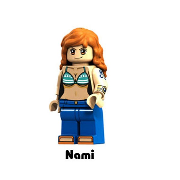 Minifigures nhân vật one piece Ace, Sabo, Shanks, Nami, Robin, Law