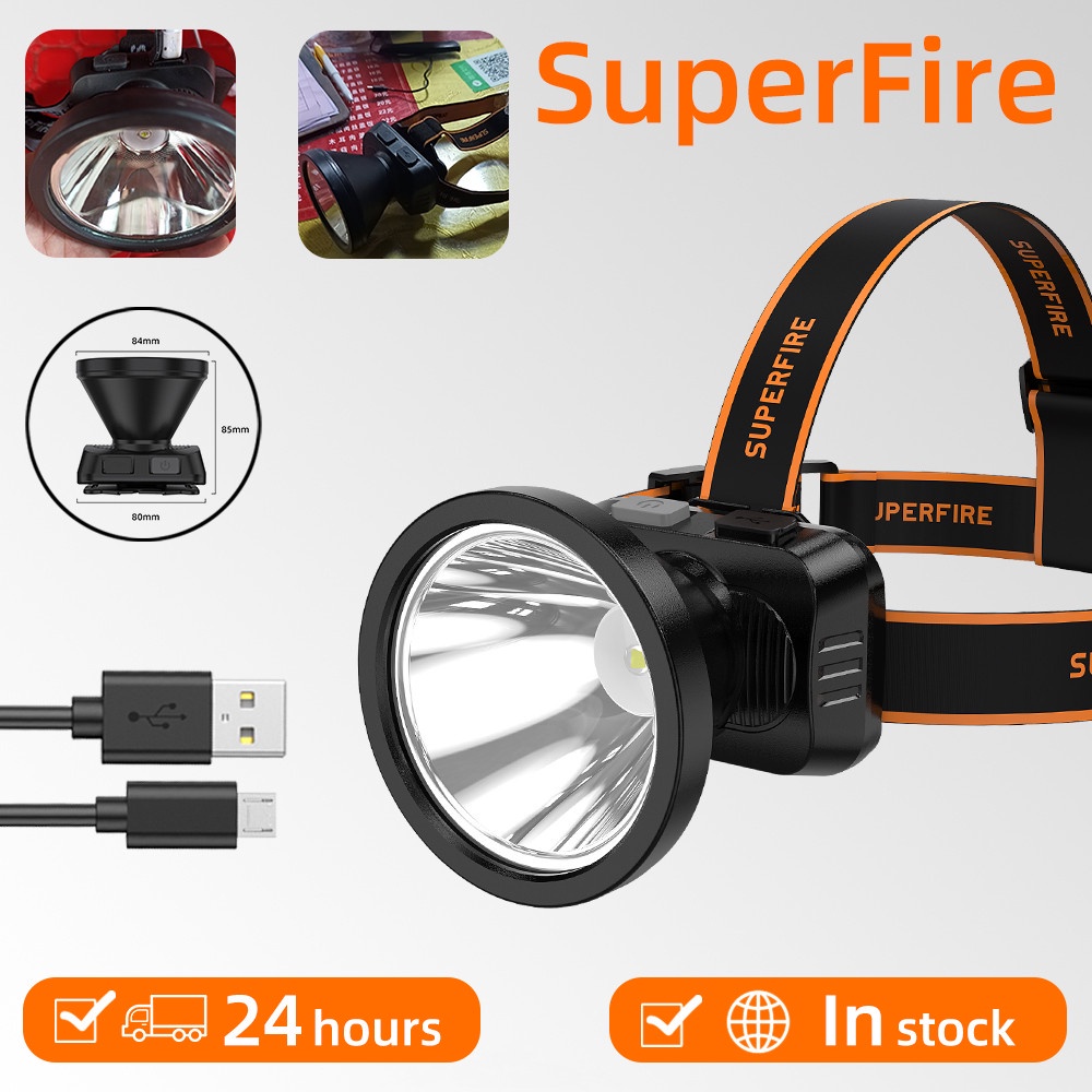 SUPERFIRE HL51 Đèn LED Đội Đầu Siêu Sáng Có Thể Sạc Lại