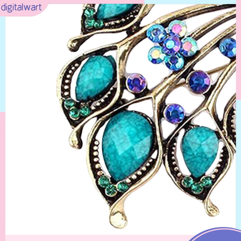 Trâm Cài Áo Hình Chim Công Đính Đá Thời Trang