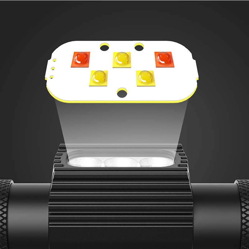 Đèn pha led Sofirn H25B 3 bóng siêu sáng 2000 lumen + 2 đèn led đỏ sạc cổng USB C chống nước IP66 dùng khi lái xe