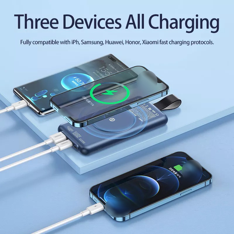 Pin dự phòng không dây Remax RPP-226 10000mAh sạc nhanh không dây 15W tích hợp công nghệ QC 3.0 PD 22.5W