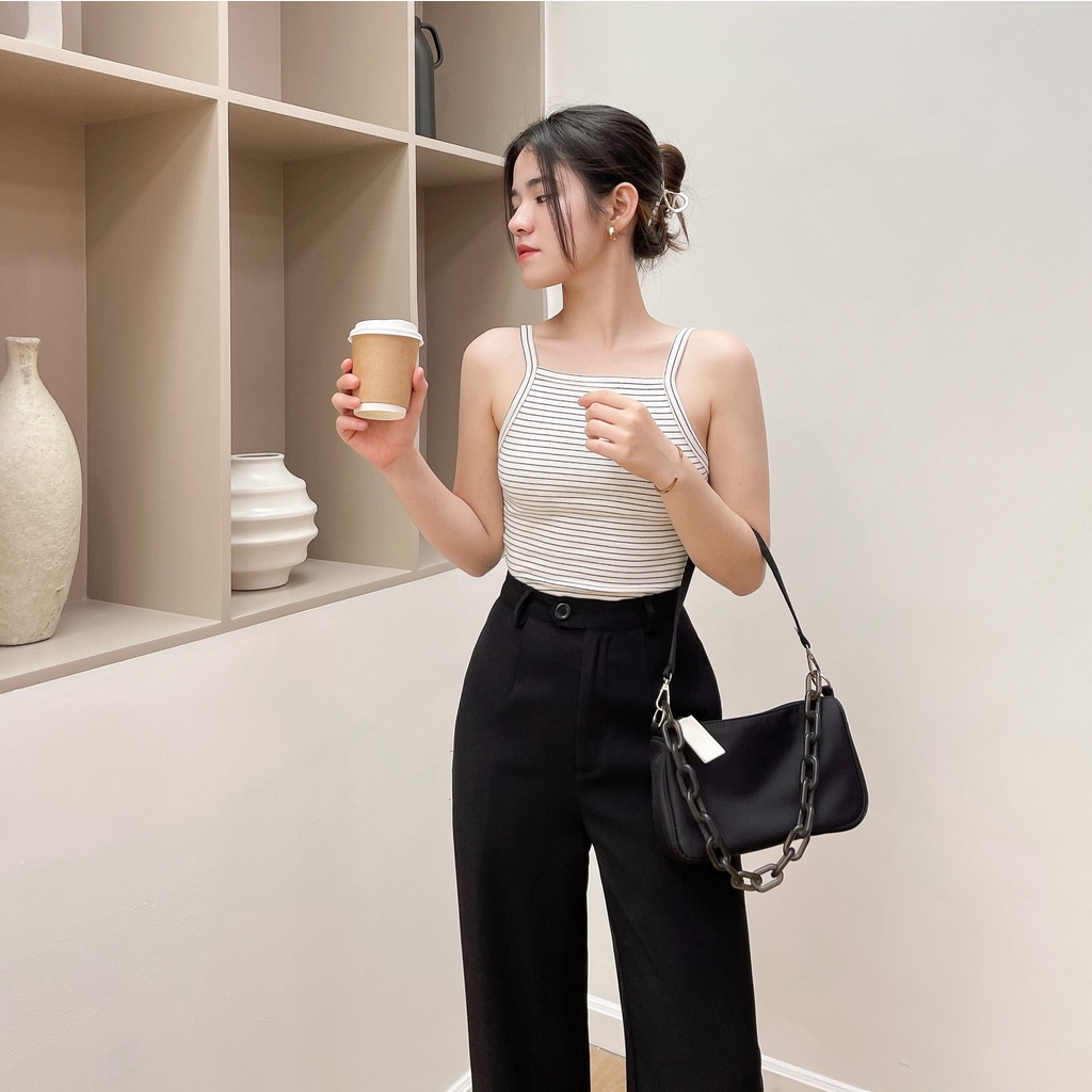 ZAREEN | QUẦN TÂY ỐNG SUÔNG BASIC ZAREEN TRS21 ĐEN