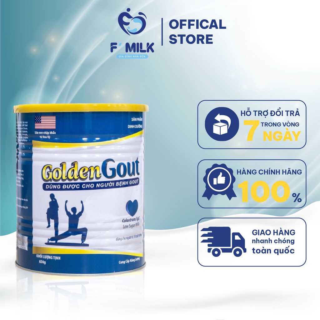 Sữa non Golden Gout hộp 650g - Sữa dành cho người bệnh Gút ( Gout )