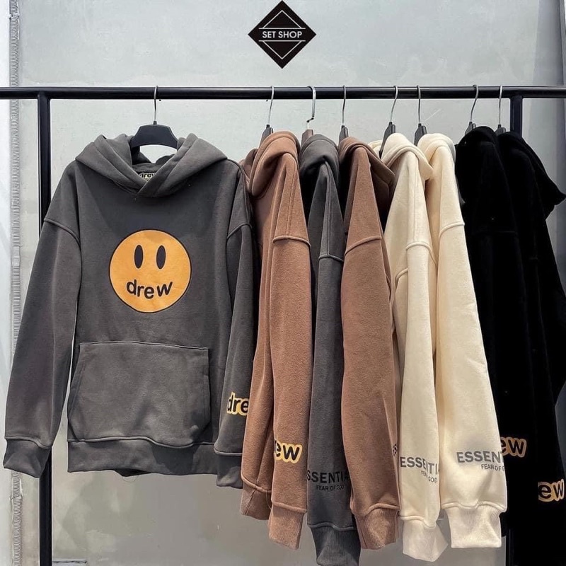 Áo Hodies Nỉ Mũ Drew Mặt Cười