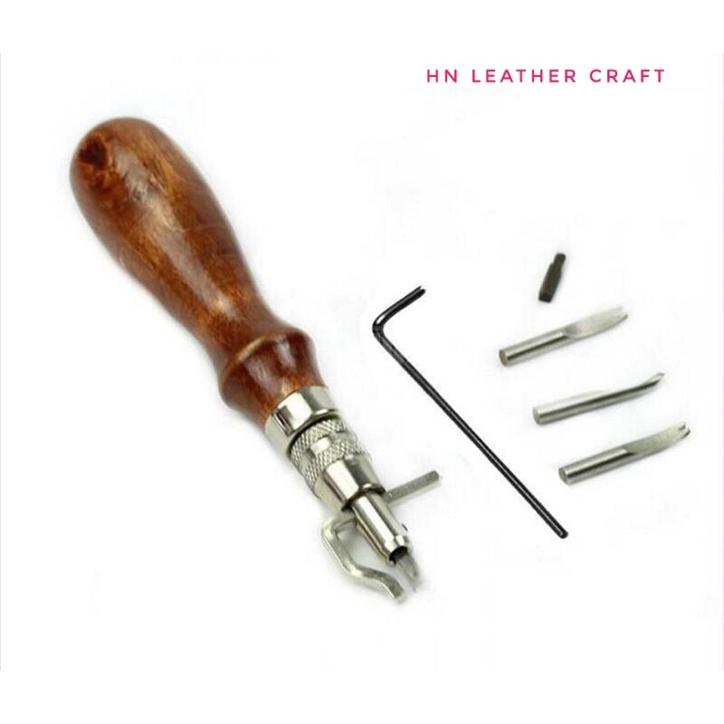 Dụng cụ tạo rãnh 7 trong một, dụng cụ giữ mép, dao mài, ke viền đa chức năng trong làm đồ da thủ công