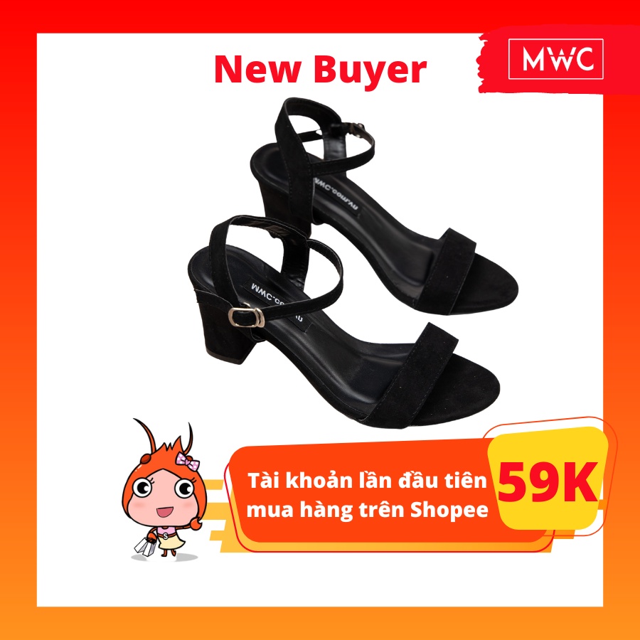 Giày MWC 3505 - Giày Sandal Cao Gót, Giày Cao Gót Quai Ngang