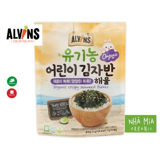 Rong biển rắc cơm hữu cơ Alvins Hàn Quốc (có gói lẻ) - cho bé ăn dặm 6M+