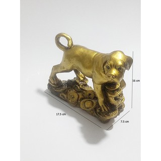 Tượng chó đại màu vàng đồng