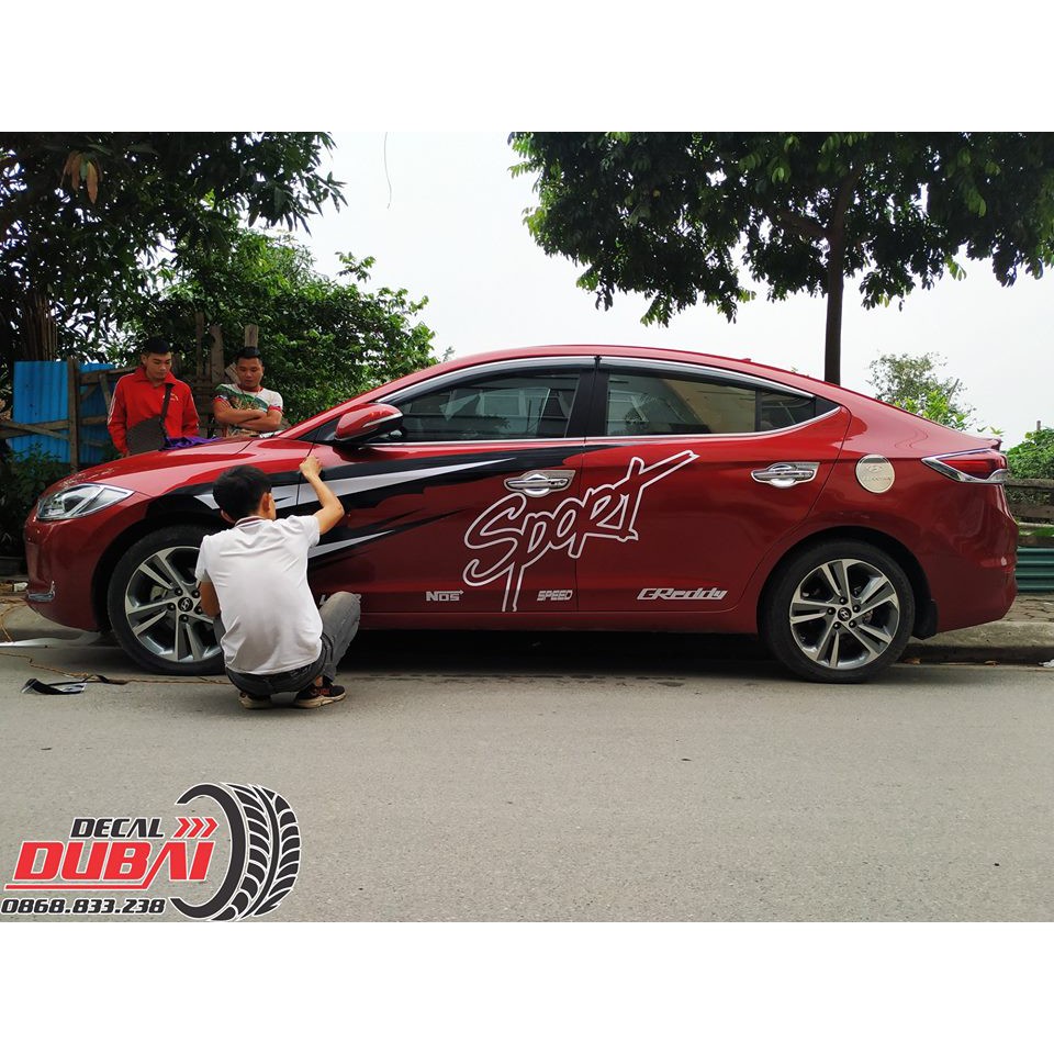 Tem dán sườn xe mazda 3