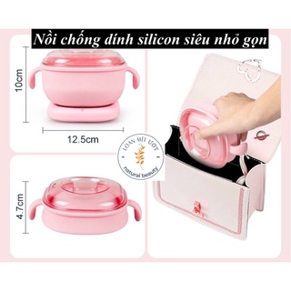 Nồi Nấu Sáp Hard Bean chống dính Silicon gấp gọn tiện lợi