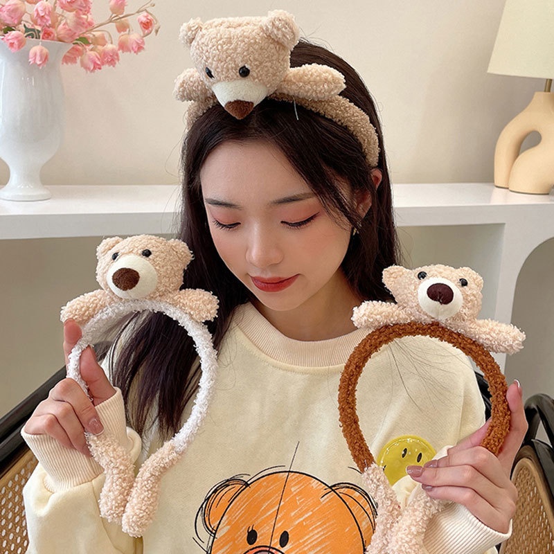 Băng Đô, Bờm Cài Tóc Gấu Phối Tim Siêu Cute M18 xinh xắn