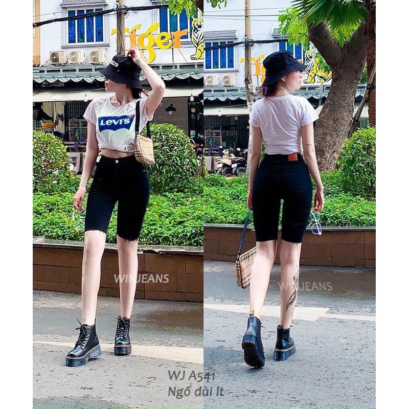 (Bigsize 32-36) Quần Ngố Jean Bigsize, Quần Lửng Lưng Cao Trên Rốn, Co Giãn Mạnh