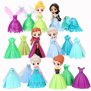 Búp Bê Thay Váy - Gồm 06 Búp Bê + 18 Váy ( Mẫu 04)