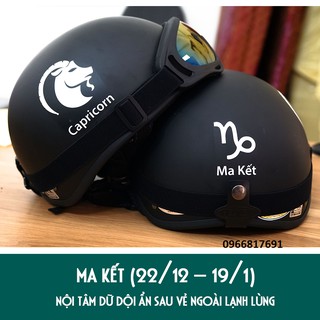 [Kèm Kính] Mũ bảo hiểm 1/2 đầu Cung Hoàng Đạo
