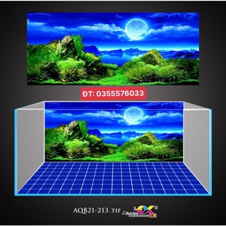 Tranh 3D - phông nền dán hồ cá, bể thuỷ sinh siêu đẹp và nét, có keo sẵn trên bề mặt, có thể in theo kích thước yêu cầu