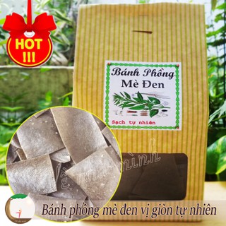 BÁNH PHỒNG MÈ ĐEN VỊ GIÒN TỰ NHIÊN ( bánh phồng mè đen dùng cho người lớn, trẻ nhỏ, ăn chay, dưỡng sinh )