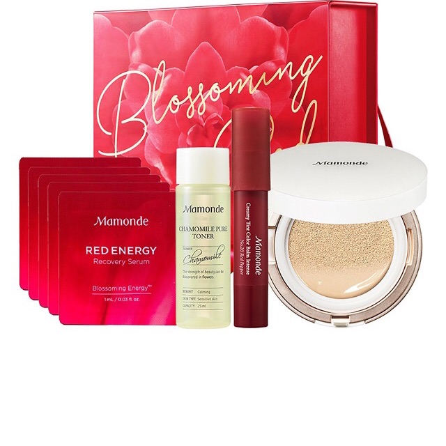 Chính hãng bộ quà tặng mỹ phẩm Mamonde Blossoming Red