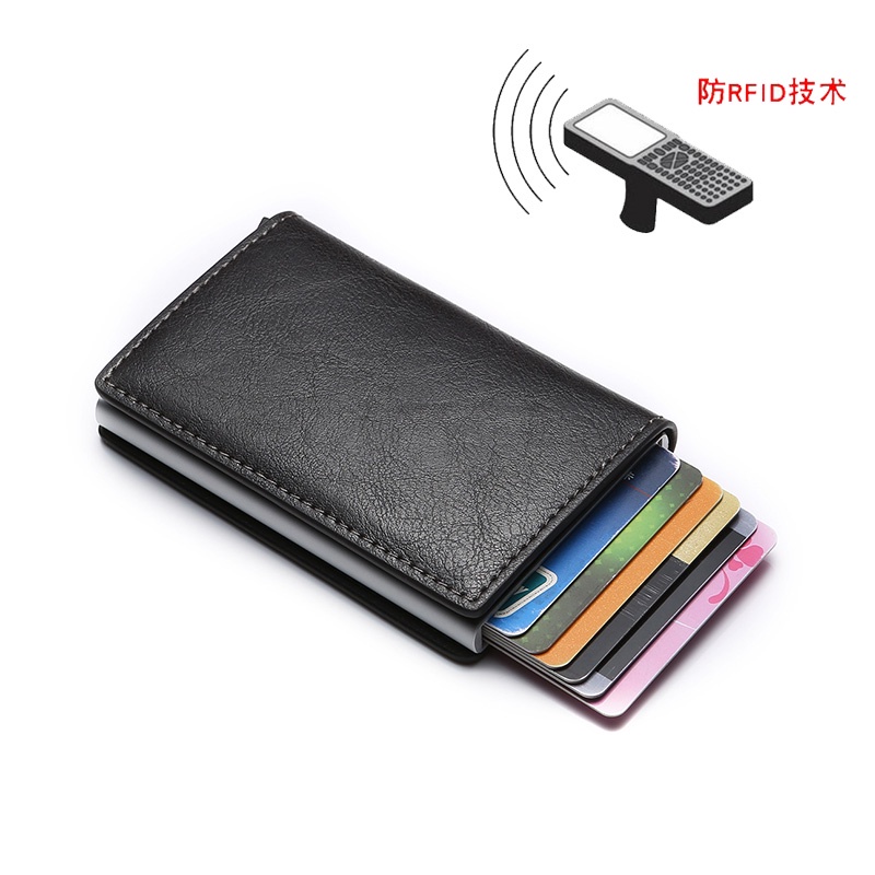 Ví Đựng Thẻ Bằng Kim Loại Sợi Carbon Chống Từ Tính / Có Thể Tùy Chỉnh LOGO RFID Cho Nam / Nữ