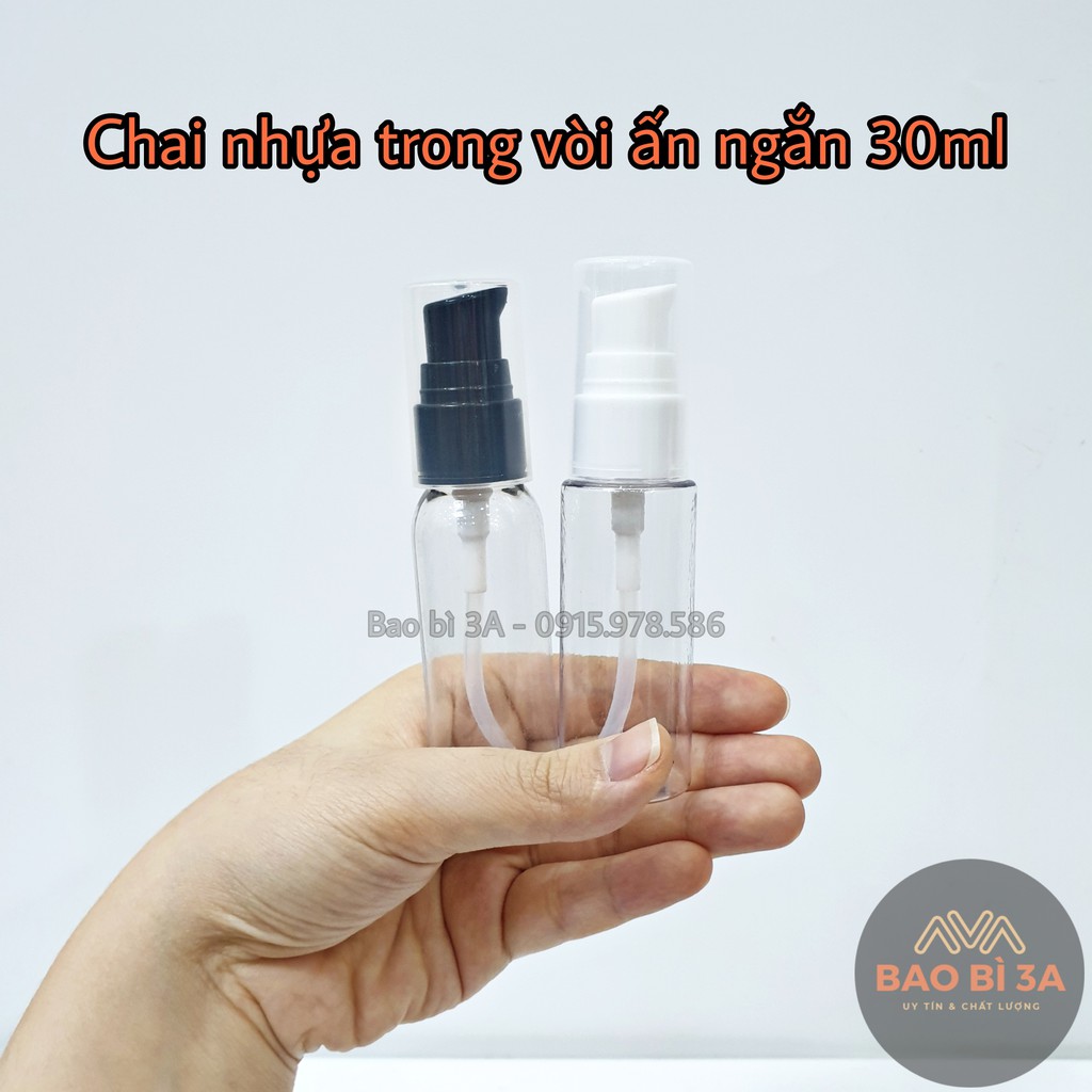 Chai nhựa chiết mỹ phẩm vòi ấn giọt 30ml