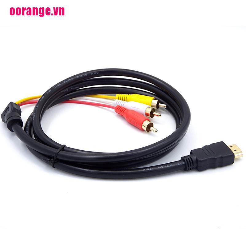 Cáp Chuyển Đổi Hdmi Sang 3 Rca Video Audio Av 1.5m Cho 1080p Hdtv | BigBuy360 - bigbuy360.vn