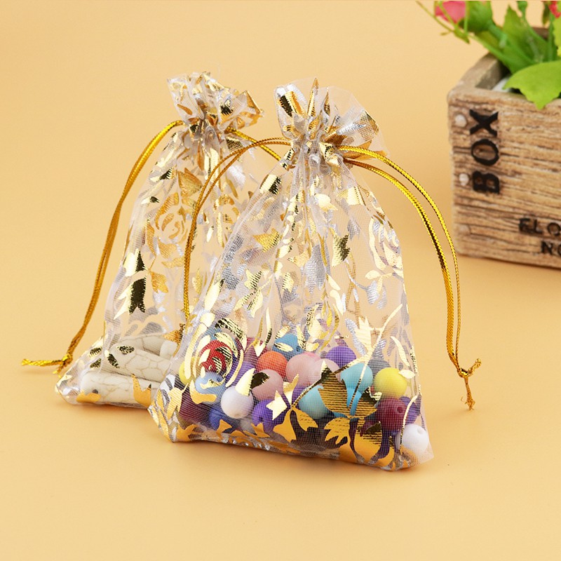 túi voan rút dây họa tiết ngôi sao to nhỏ kích cỡ 9x12cm - moon shop | BigBuy360 - bigbuy360.vn