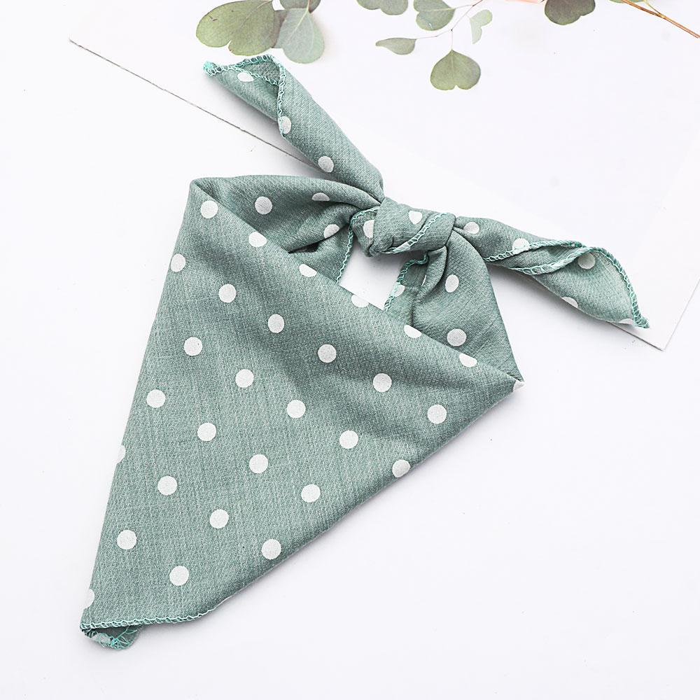 ZAIJIE24 Khăn Choàng Cổ Tam Giác Họa Tiết Caro / Chấm Bi Dễ Thương Dành Cho Thú Cưng