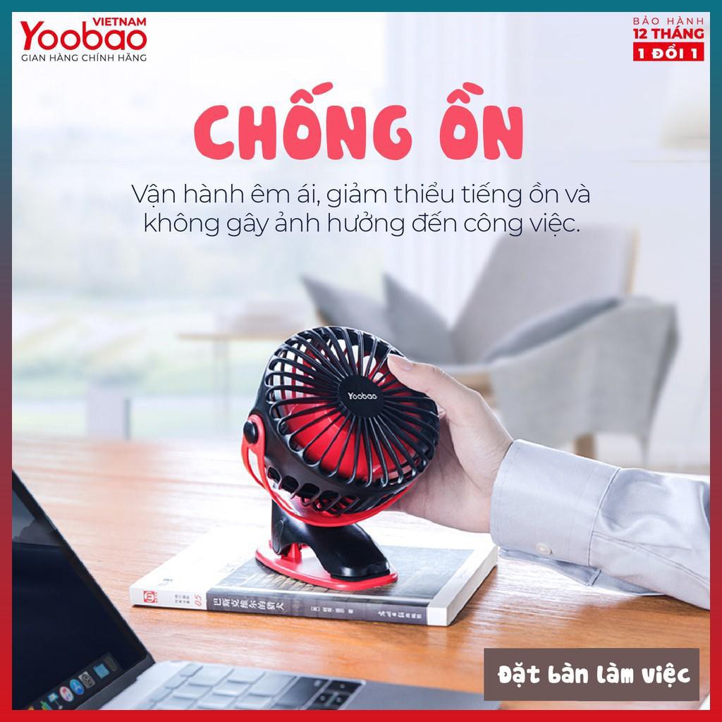 Quạt Mini, Quạt YooBao Tích Điện 6400mAh Động Cơ Bền Và Chạy Cực Êm. Dùng 32 Tiếng- Bảo Hành 12 Tháng | BigBuy360 - bigbuy360.vn